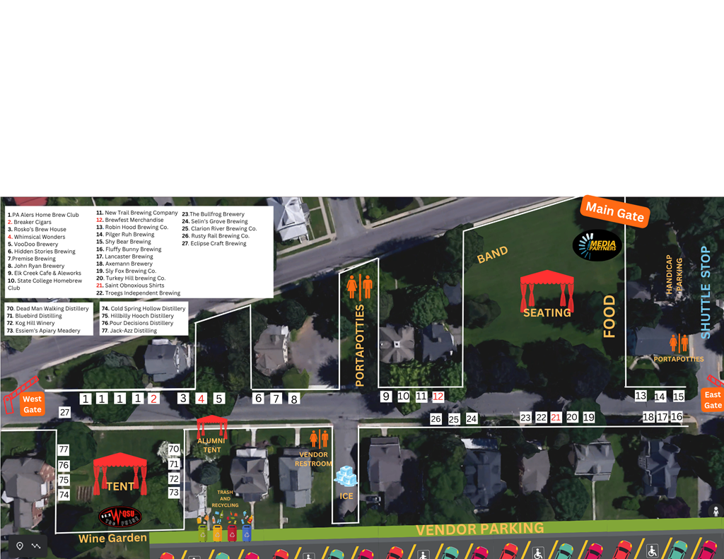 2026 Selinsgrove Brewfest Map